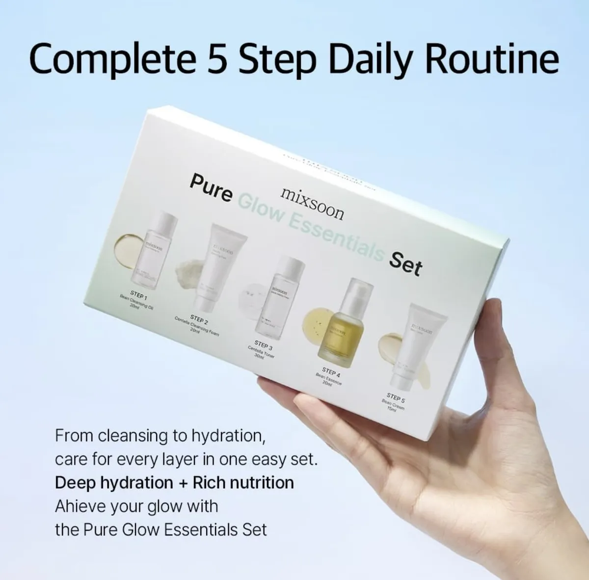 mixsoon - Pure Glow Essentials Set 5pc